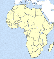 An outline map of Africa, for downloading