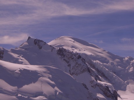 Photograph of snowfields high in the French Alps
