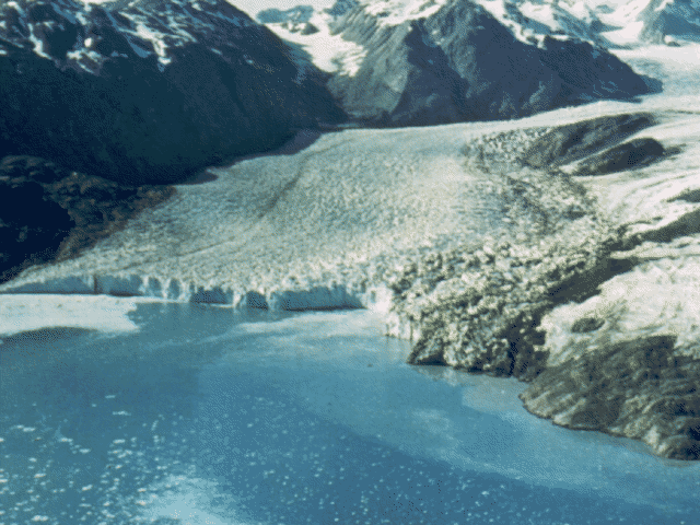 Photograph of a tidewater glacier