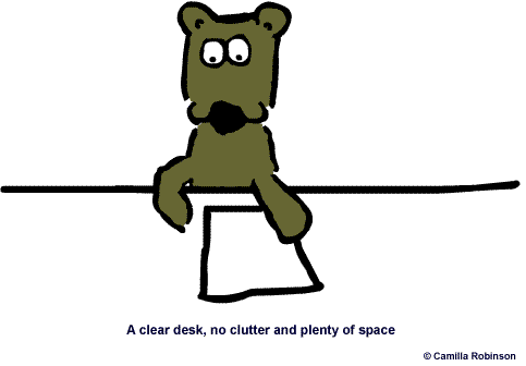 image of the geo-rat at an empty desk